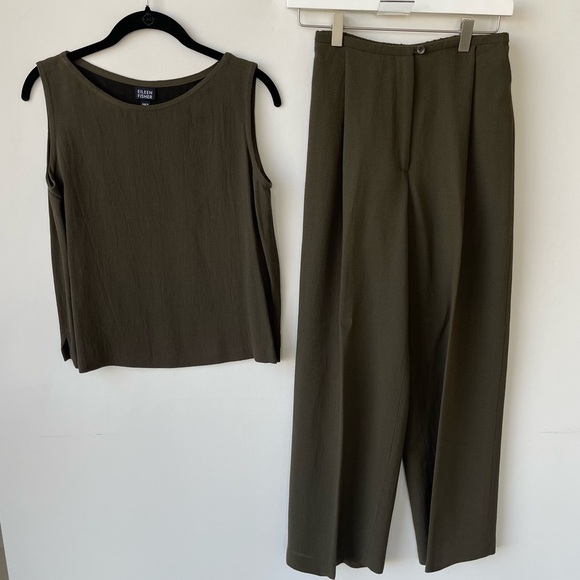 Eileen Fisher Organic Cotton Blend 2 Piece Set size XS and S - Picture 5 of 10